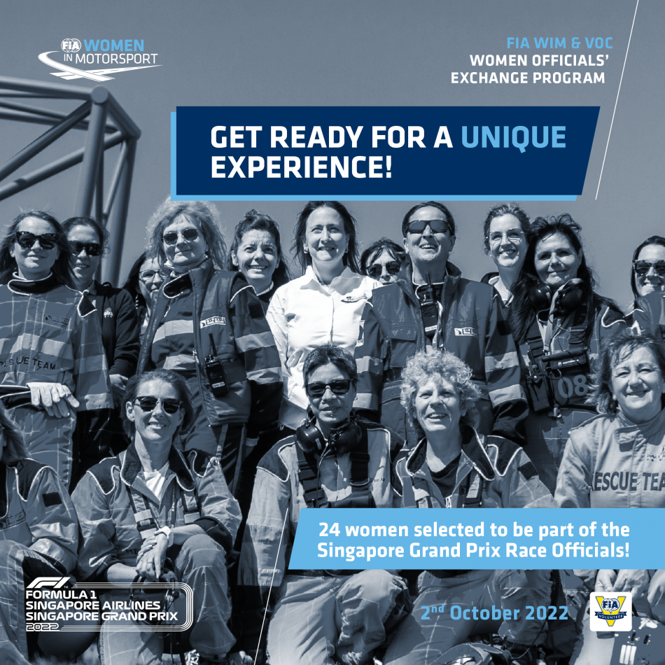  24 women from around the world selected to be part of the Singapore Grand Prix Race Officials